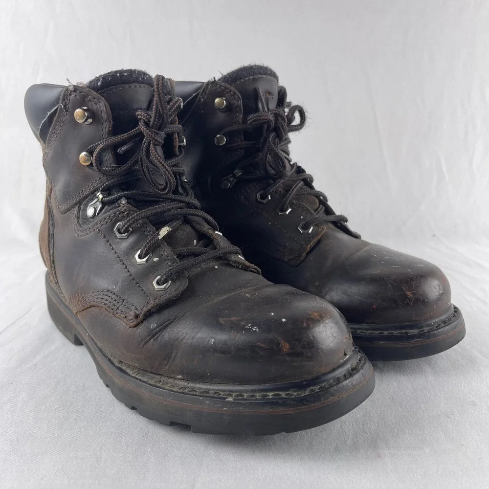 Timberland PRO Direct Attach Men 8M Brown Soft Toe Work Boot Leather 33046 A7001